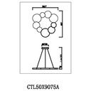 Colgante LED NUBE 100 75w dimmer 3000k Candil