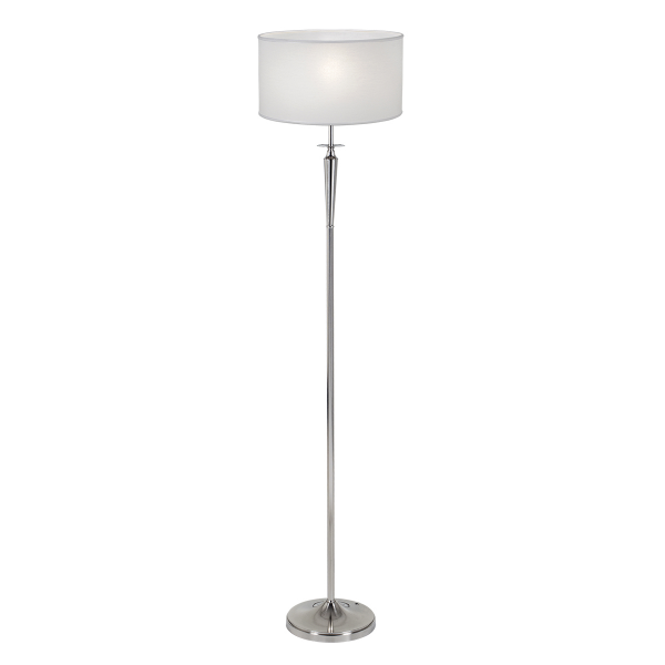 Lampara pie  4720 cromo c/pant cilindrica Luz del Siglo