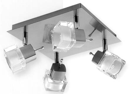 Iluminación Interior - 3664 Plafon 2L Cuadrado sincolor Fotoluz