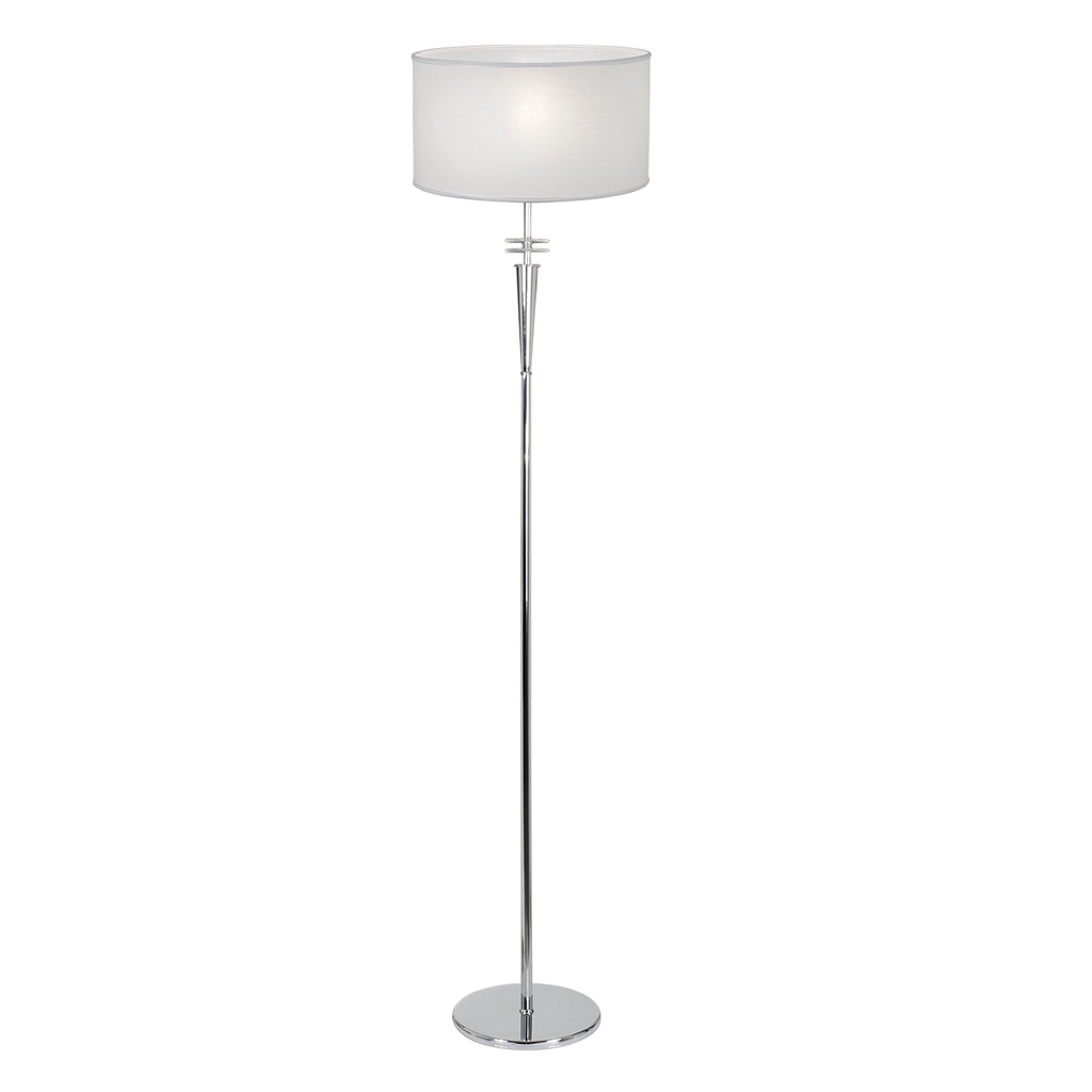 Lampara de pie Platil acrilico c/pant Lienzo blanco  Luz del Siglo