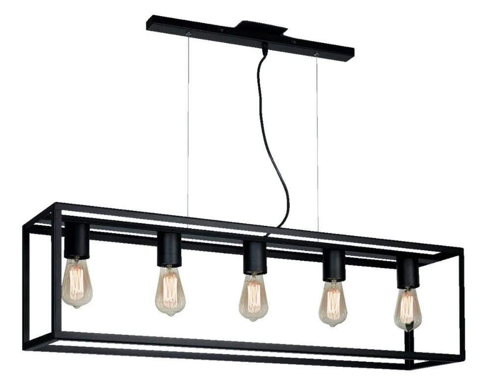 Colg. rectangular de hierro 5 luces PILAR San Justo