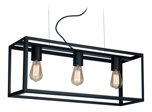 Colg. rectangular de hierro 3Luces PILAR San Justo