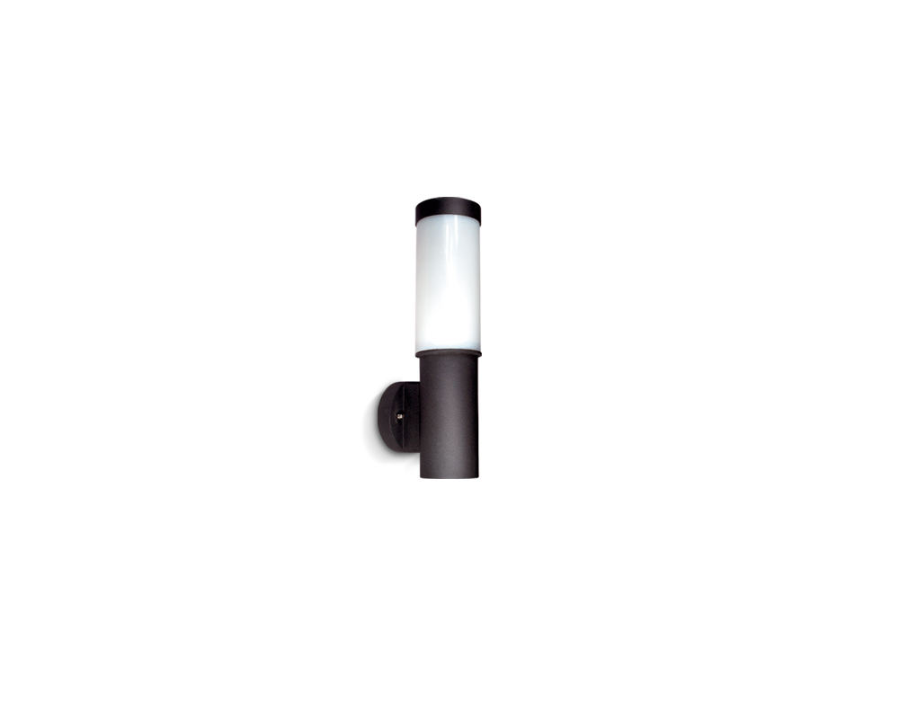Aplique aluminio exterior e-27 con visor opal polietinelo fw