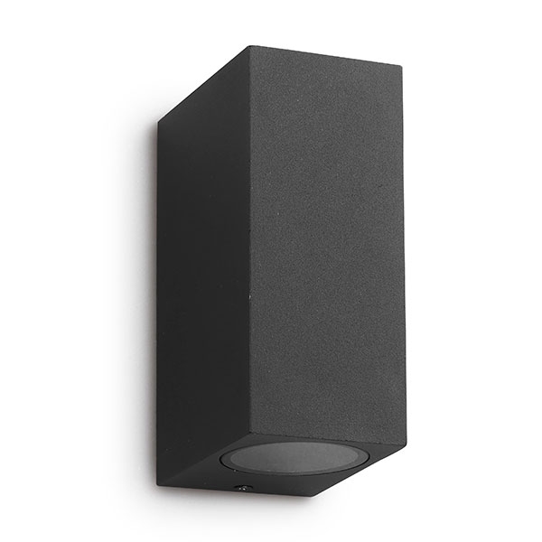 Aplique Bidireccional aluminio 2xGU-10 RECTANGULAR Interelec