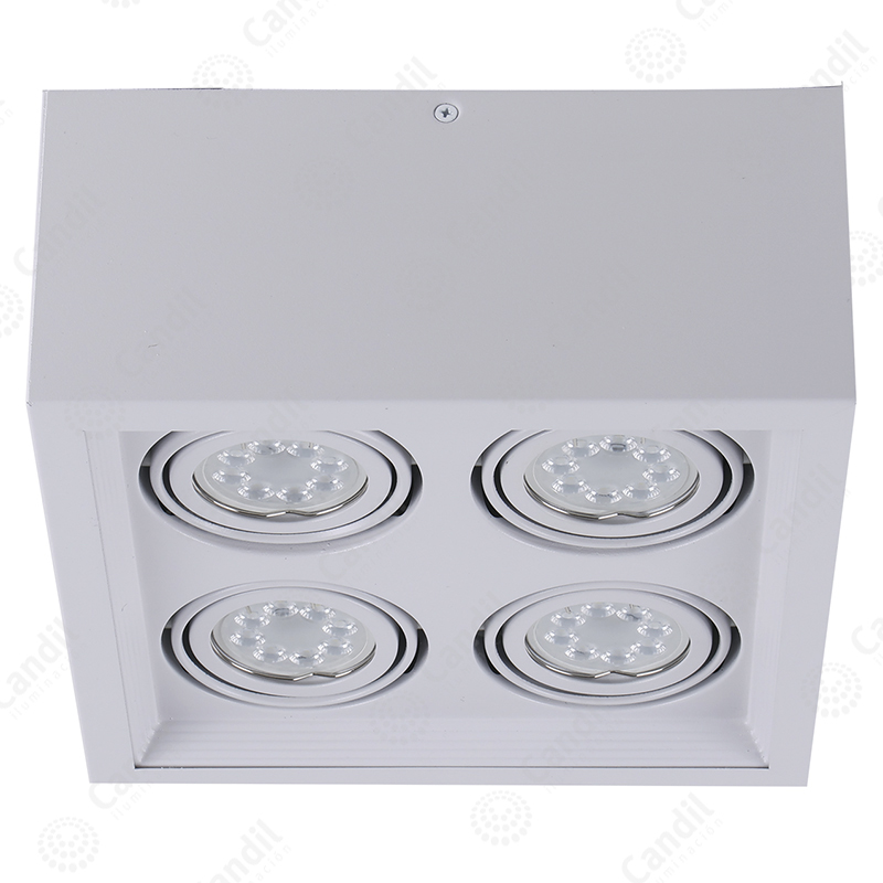 Plafon ECUA Dicro 4 Luces - Aluminio Candil