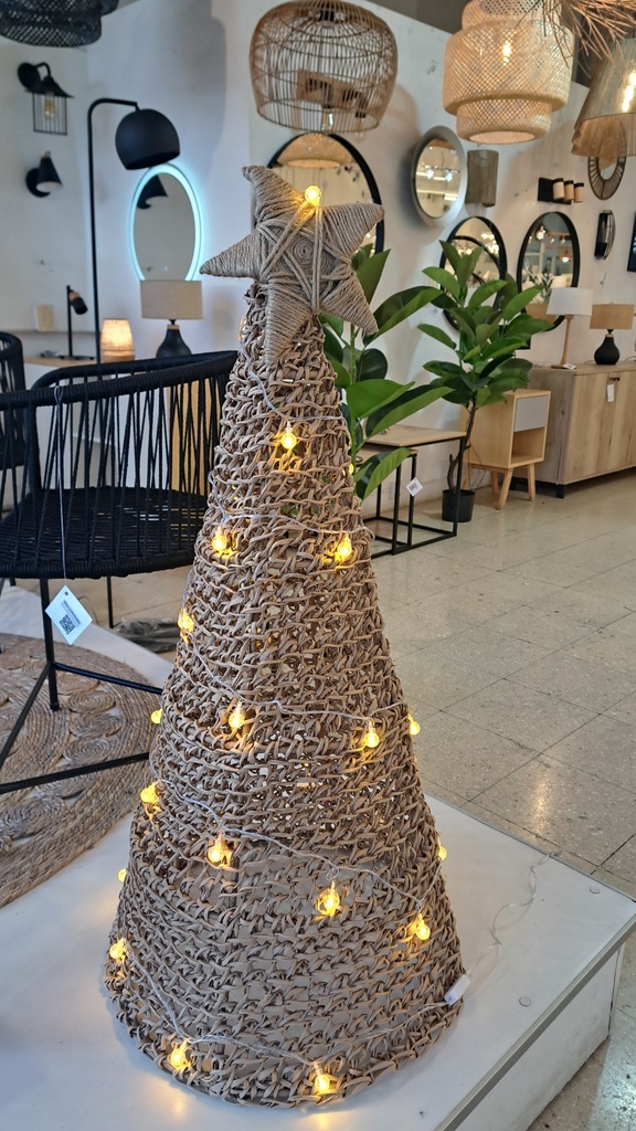 Arbol tejido mediano 1mtr Luz calida c/luces