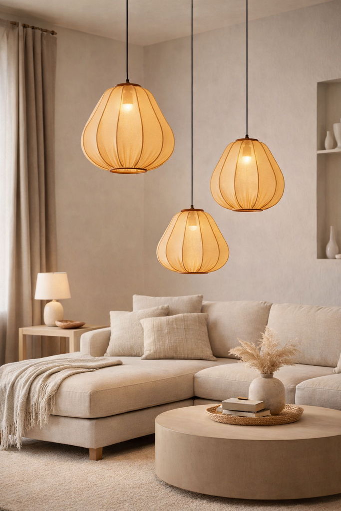 Colgante base hierro con tul 40cm Luz calida