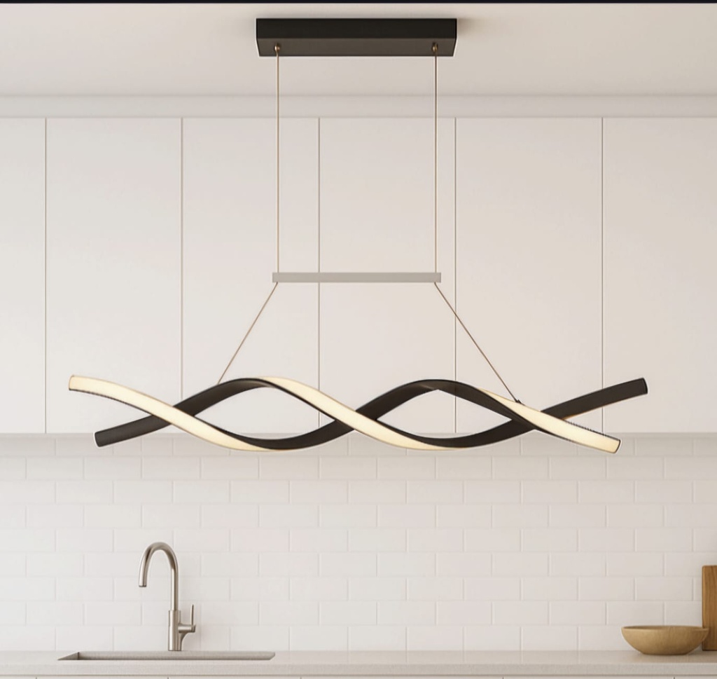 Colgante ondas 40watts negro Alom