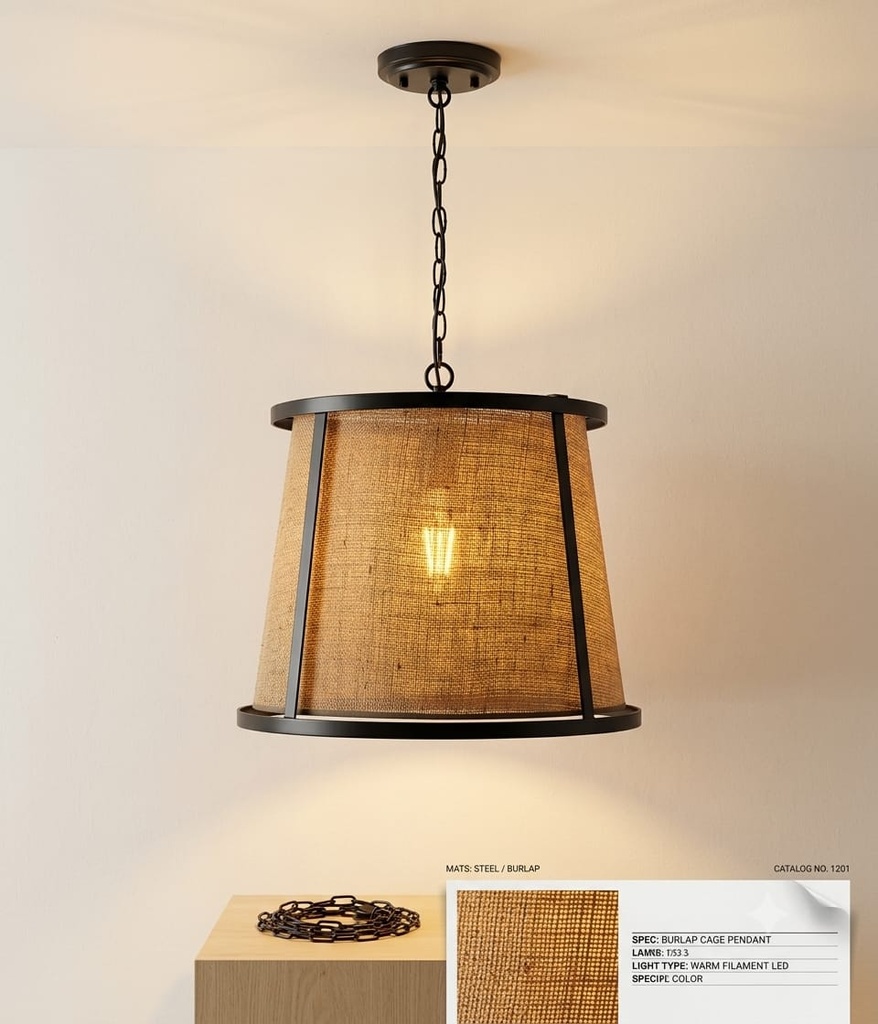 Colgante Medieval mediano 40 x 50 Luz Calida