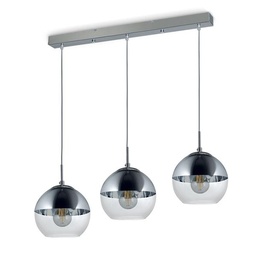 [MY8909P3-80-CRO] Colgante Creta 3 Luces E27 con base 70cm Vignolo
