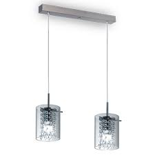 [Li-8002-C2-80-ACE] Colgante Carmen 2 Luces Vidrio c/cairel Vignolo