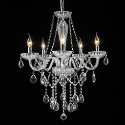 [CH1002-T-80-CRI] Araña 5 luces LINEA CRISTAL