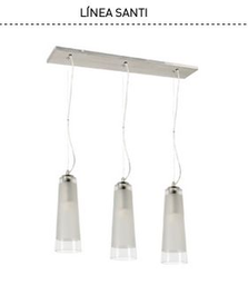 [Li-8019-C3-80-ROJ] Colgante 3 Luces E27 Linea Santi Vignolo