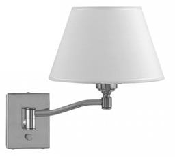 Aplique Sidney 1 luz con pantalla Mov. Simple curvo Luz del Siglo