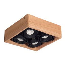 PLAFON DE CUATRO LUCES CUADRADO carilux