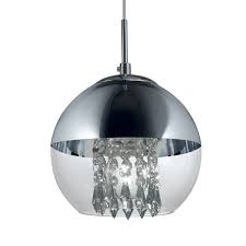 [LI-0289-1-80] COLG. ORFEO 1/2 CROMO C/CAIRELES 1 LUZ E27 Ø 18 CM vignolo