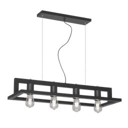 [c-411-34] Colgante "CARTAGENA" 4 Luces ferroluz