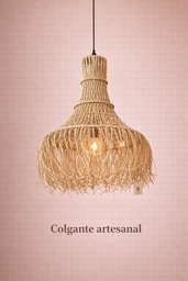 [amapola-tos-56] Colgante papel kraft linea Amapola 40 x 50 cm Luz Calida