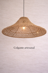 [luciana-1x40-kt-44] Colgante Luciana 1mt x 40cm tostado Luz Calida