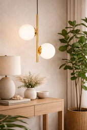 [N32-218] Lámpara colgante 2 luces 34×40,5cm urbana